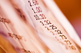 File: A close-up of a grocery receipt. GettyImages/Sean Gladwell
