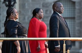 President Cyril Ramaphosa arrives at the Cape Town City Hall ahead of SONA 2025. GCIS