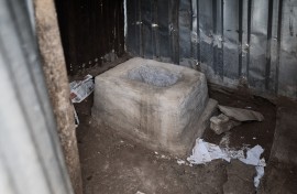 File: A pit toilet. AFP/Luca Sola