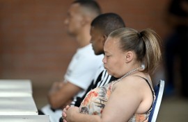 Jacquen Appolis, Stevano van Rhyn and Kelly Smith during the trial in the Joshlin Smith disappearance case. Gallo Images/Die Burger/Jaco Marais