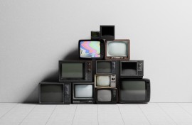 File: Old analogue TV sets. GettyImages/J Studios