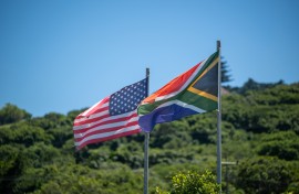File: South African and USA flags. GettyImages/rushay booysen