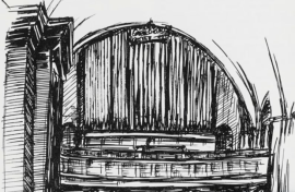The instrument is dedicated to the school's former director of music, Noel Iverson, and was installed in 1965. 