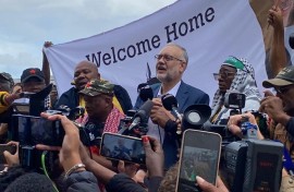 Ebrahim Rasool addresses a crowd of supporters at Cape Town 
