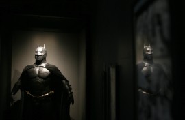 File: A Batman costume worn by US actor Christian Bale on the movie 'The Dark Knight Rises' . AFP/Daniel Leal