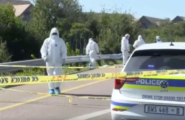 Police officers seen at Hennops River. 