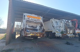 Waste management trucks. eNCA/Hloni Mtimkulu