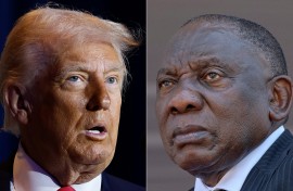 US President Donald Trump (L) and President Cyril Ramaphosa. 