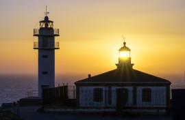 Lighthouse at dusk on the Costa da Morte in Galicia, Spain. Jean-Philippe Delobelle/Biosphoto via AFP