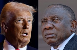 US President Donald Trump and South African President Cyril Ramaphosa. AFP/Ting Shen/Alfredo Zuniga