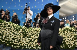 Rihanna arrives for the 2025 Met Gala at the Metropolitan Museum of Art. AFP/Angela Weiss