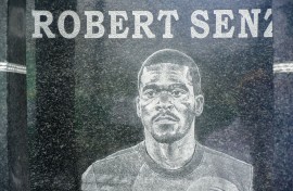 A general view during the unveiling of Senzo Meyiwa's tombstone at Chesterville Cemetery. Gallo Images/Darren Stewart