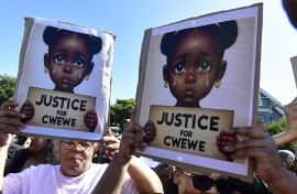 Students and civic groups march to the Gqeberha High Court demanding justice for Cwecwe. Gallo Images/Die Burger/Lulama Zenzile