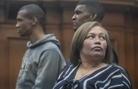 acquen Appollis, Steveno Van Rhyn and Kelly Smith, during sentencing proceedings in the Joshlin Smith kidnapping case. Gallo Images/Brenton Geach