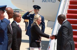 President Cyril Ramaphosa meeting delegates in Washington. GCIS