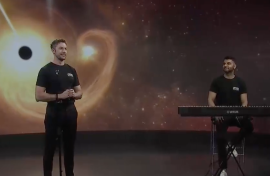 Physicist Dr Luca Pontiggia and composer Yasheen Modi.