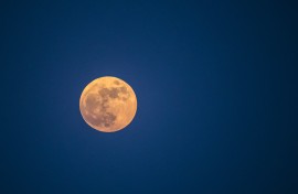 The full Strawberry moon. AFP/Khaled Desouki