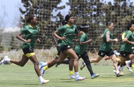Banyana Banyana players in training for the Women's Africa Cup of Nations (WAFCON)