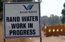 A Rand Water "work in progress" sign.