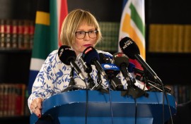 Democratic Alliance’s Federal Council chairperson Helen Zille during a media briefing in Cape Town