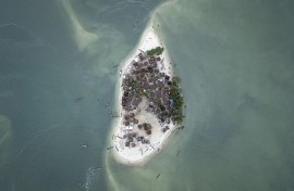 An aerial view of structures on Nyangai Island. AFP/Patrick Meinhardt
