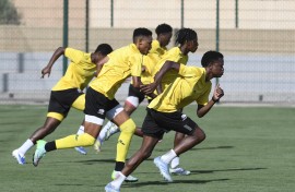 Banyana players at a training camp in Morocco. BackpagePix/Sydney Mahlangu
