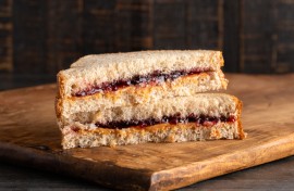 A peanut butter and jam sandwich. GettyImages/pamela_d_mcadams