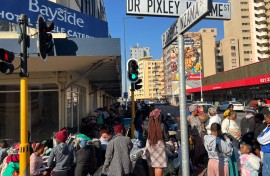 Durban flood survivors sleeping on the streets/ Zanele Buthelezi 