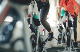 File: People working out with exercise bikes. GettyImages/gradyreese