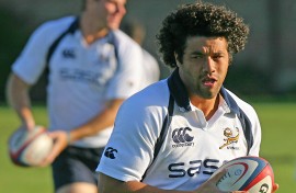 former Springbok fullback and Northam Rhinos head coach, Bevin Fortuin. AFP/Odd Andersen