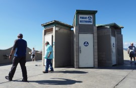 File: A public rest room at Venice Beach in Los Angeles. AFP/Robyn Beck