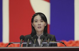 Kim Yo Jong, the sister of North Korea's leader Kim Jong Un. KCNA via KNS/AFP