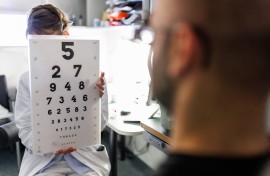 An eye test is carried out on a patient. Daniel Karmann/dpa Picture-Alliance via AFP