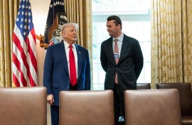 US president Donald Trump and Charlie Kirk