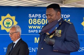 Acting Minister of Police, Firoz Cachalia and National Police Commissioner Fannie Masemola