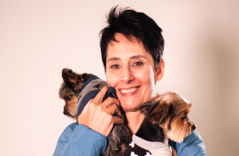 picture of Marinda and two of her dogs