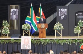 Deputy President Paul Mashatile during the funeral service of Mninwa Mahlangu