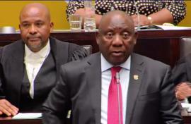 President Cyril Ramaphosa in Parliament 