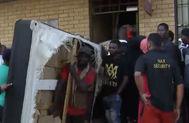 Security removing property from the building.
