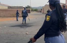 Gauteng police have arrested one person during water protests in Coronationville, Johannesburg.