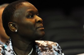 Former national police commissioner Riah Phiyega. AFP/Stringer
