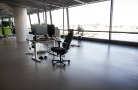 File: An empty office. Anders Wiklund/TT News Agency via AFP