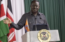 Former Kenyam Prime Minister Raila Odinga. AFP/Simon Maina