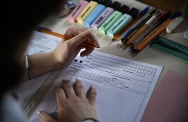 File: A pupil prepares to write an exam. AFP/Julien de Rosa