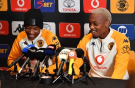 Kaizer Chiefs striker Khanyisa Mayo and winger Pule Modi. BackpagePix/Phakamisa Lensman