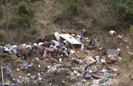 The scene of the bus crash in Limpopo.