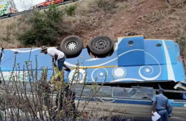 The bus that crashed near Makhado.