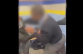 The assault was caught on camera.