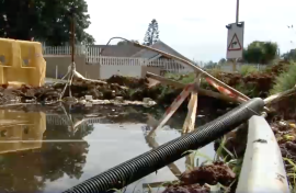 At a Randburg church, a pipe has been leaking for five years.
