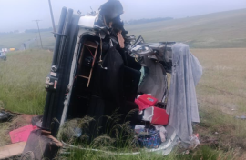 The scene of the taxi accident on the N3. Supplied